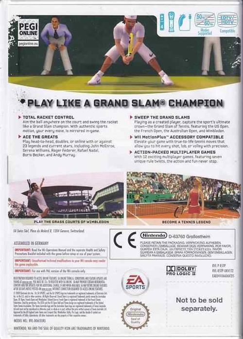 Grand Slam Tennis - Wii (B Grade) (Genbrug)